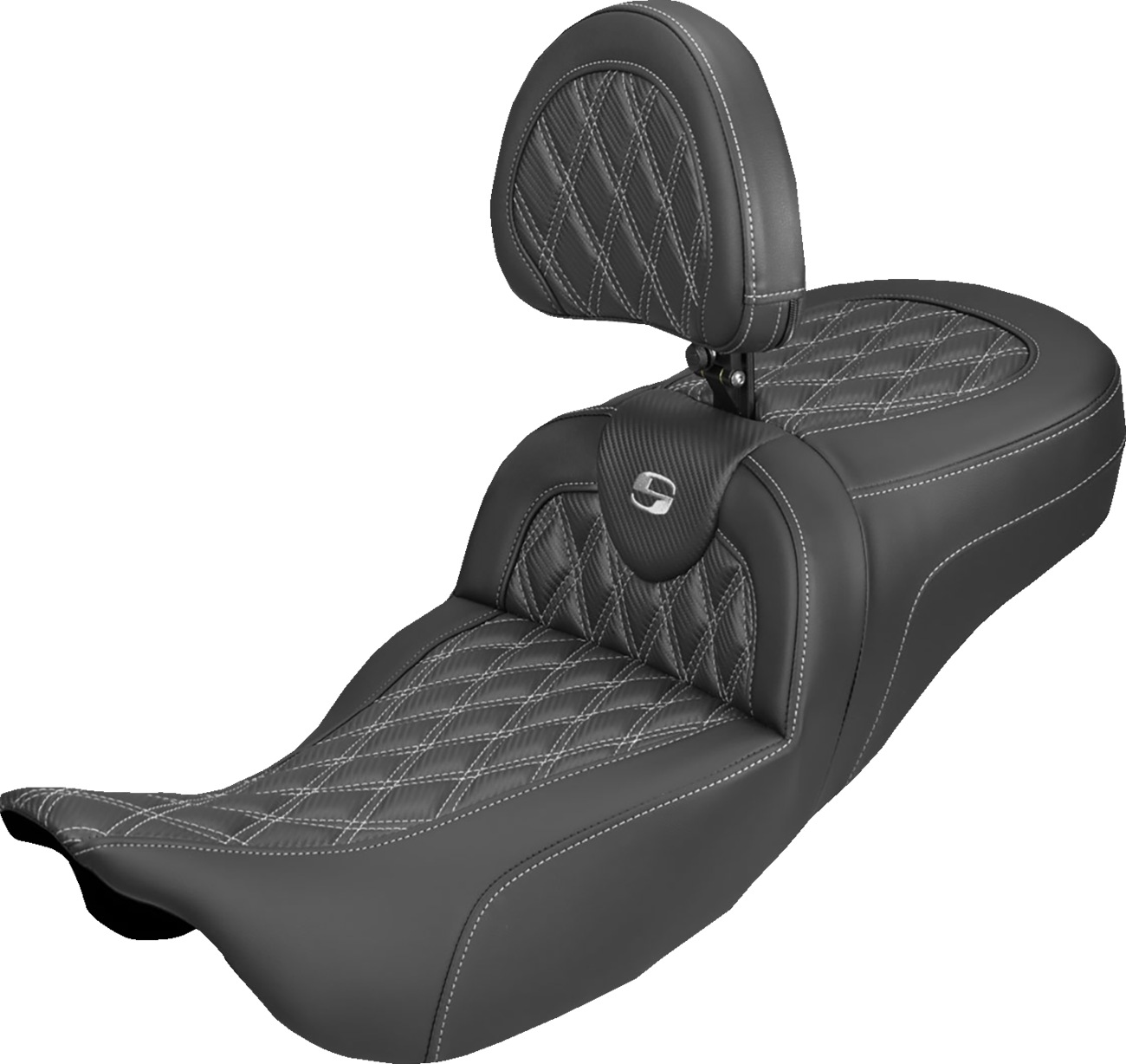 Saddlemen Roadsofa CF Carbon Fiber 2-Up Seat For Indian