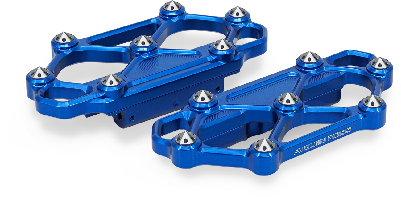 Arlen ness Diamond Floorboards - Passenger - Blue Harley Davidson