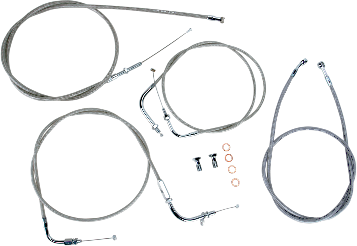 BARON Stainless Handlebar Cable/Line Kit