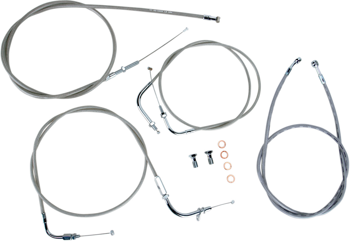 BARON Stainless Handlebar Cable/Line Kit