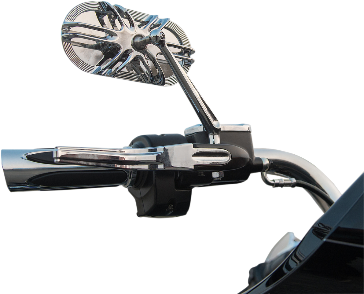 Arlen ness Mirror - Side View - Caged Series/Deep Cut - Chrome - Right