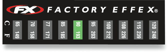 Factory Effex Temperature Stickers