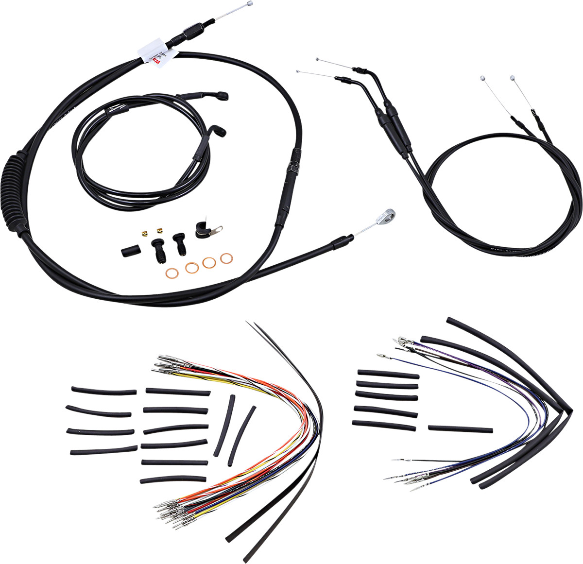 Burly Handlebar Cable Installation Kit For Harley Dyna Wide Glide 2006