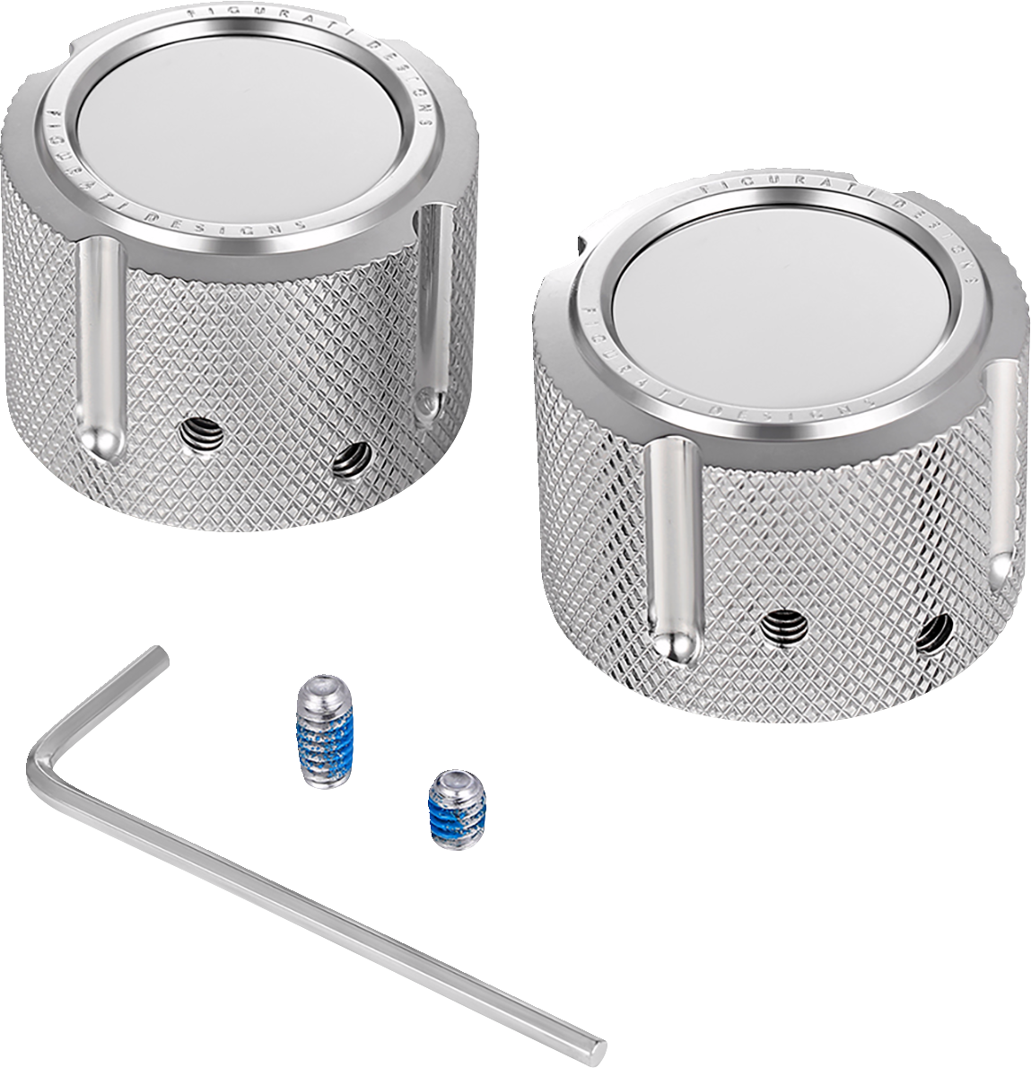 Figurati Designs Front Axle Nut Covers for Harley 2002-2025