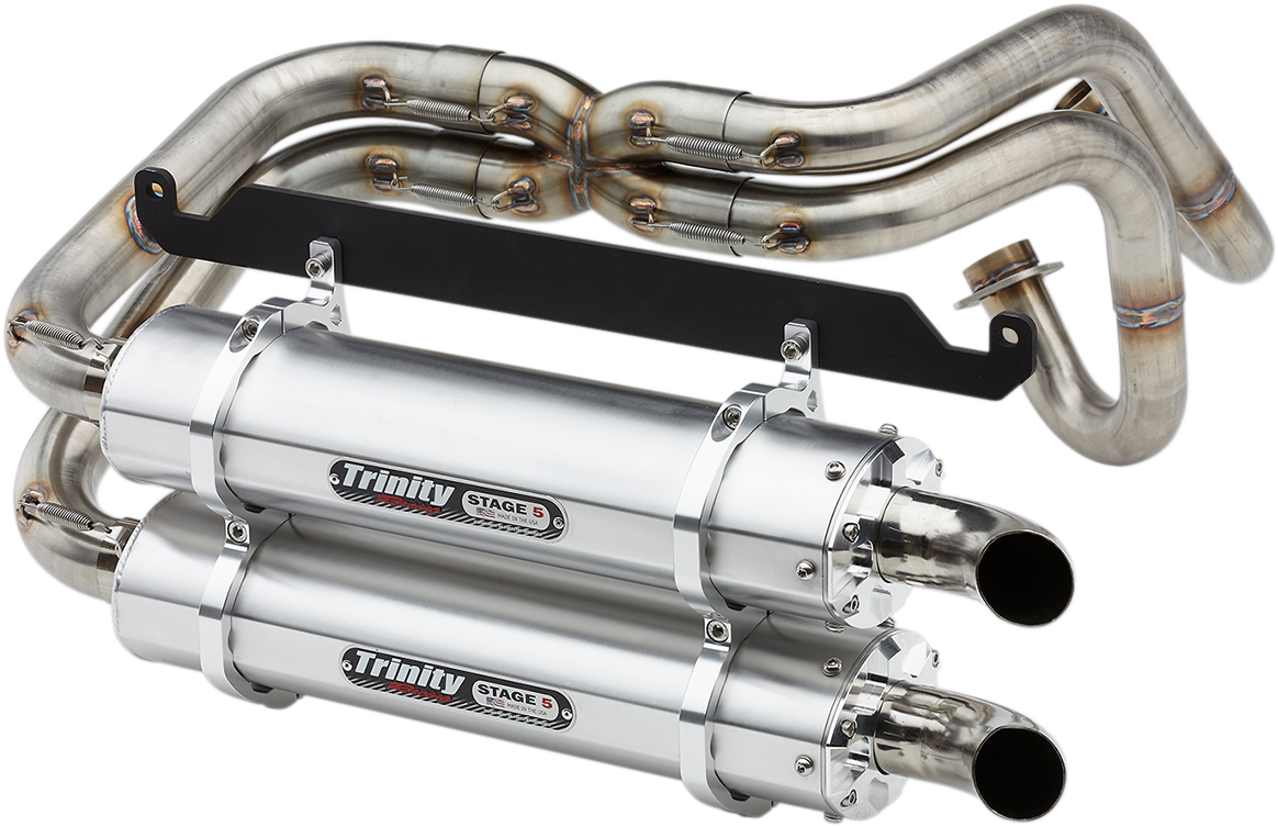 Trinity Racing Stage 5 Brushed Side by Side Exhaust 2019 Honda Talon 1000X