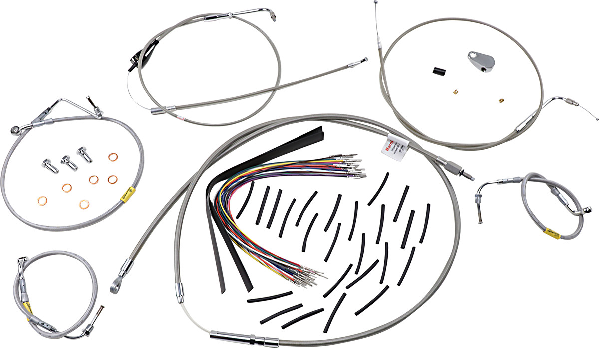 Burly Handlebar Cable Installation Kit For Harley Electra / Street Glide 2000-2006