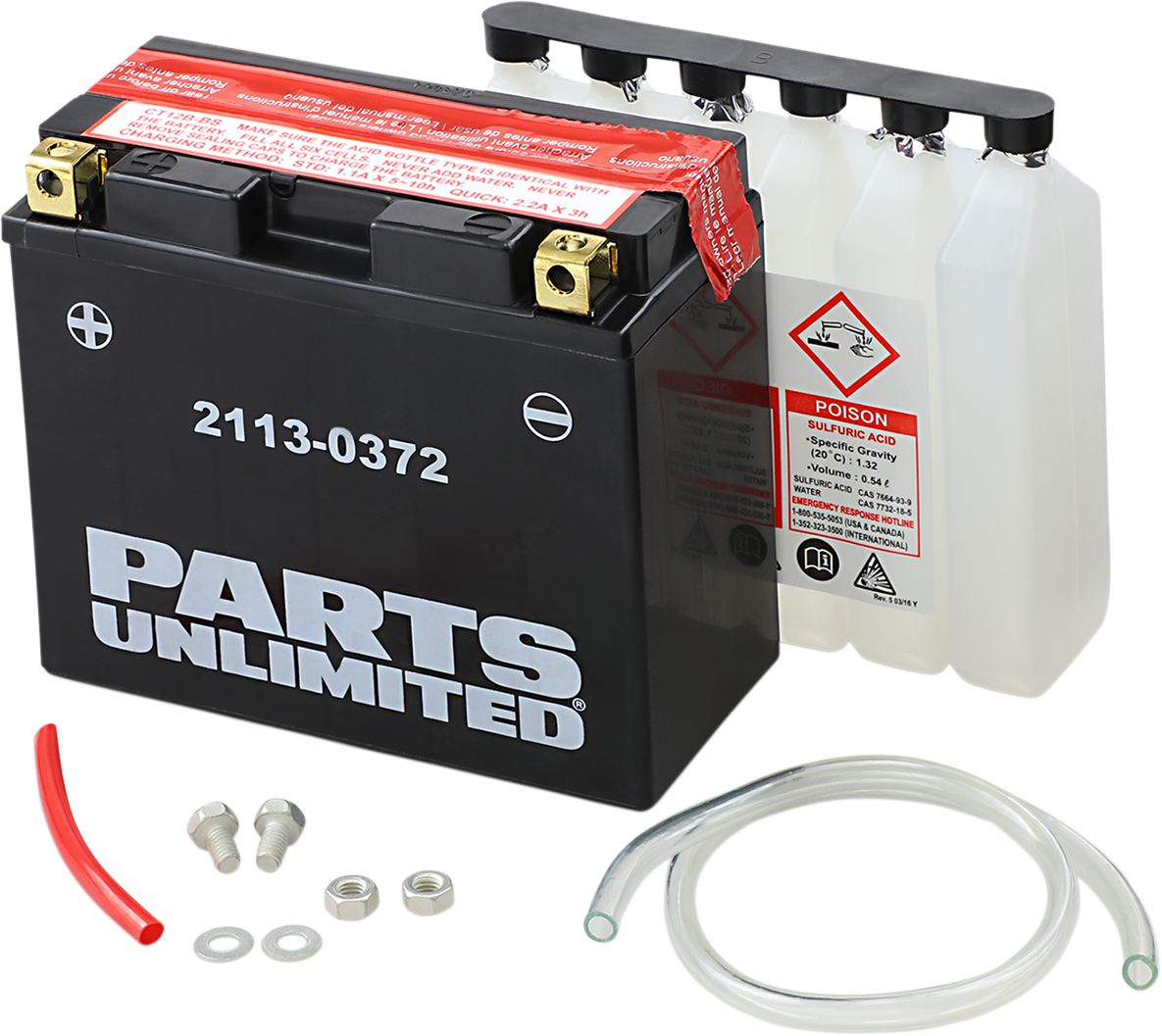 Parts unlimited AGM Battery - YT12B-BS Ducati/Triumph/Yamaha/Kawasaki