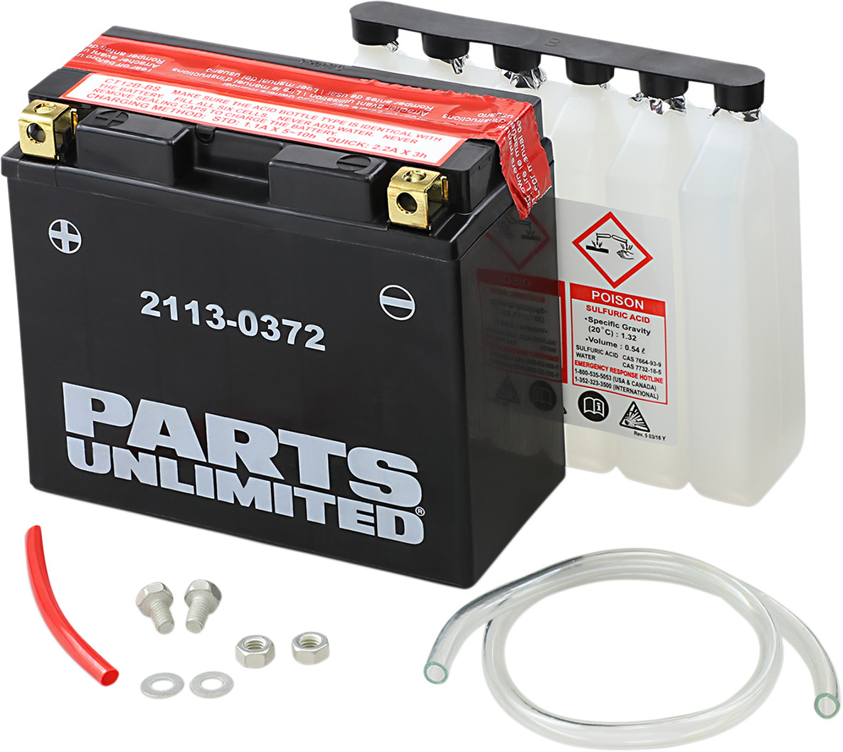 Parts unlimited AGM Battery - YT12B-BS Ducati/Triumph/Yamaha/Kawasaki