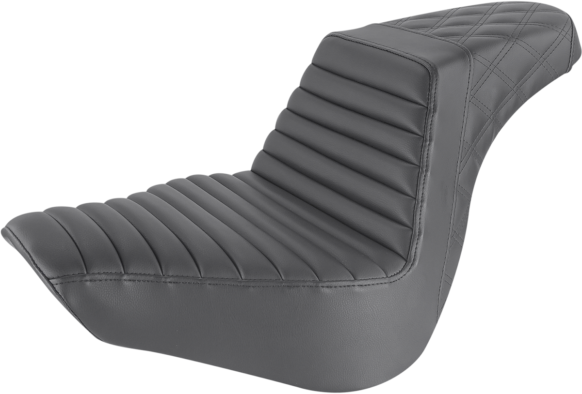 SADDLEMEN Step-Up Seat — Front Tuck-n-Roll/Rear Lattice Stitch