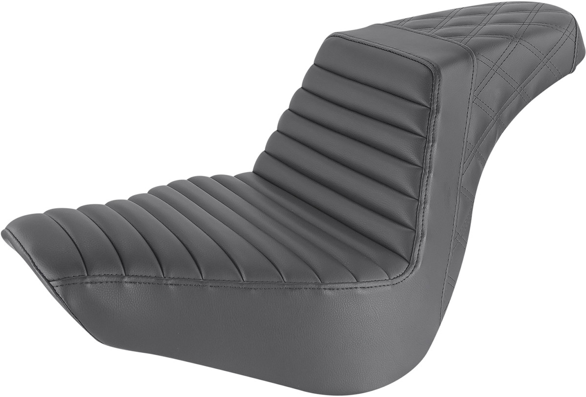 SADDLEMEN Step-Up Seat — Front Tuck-n-Roll/Rear Lattice Stitch