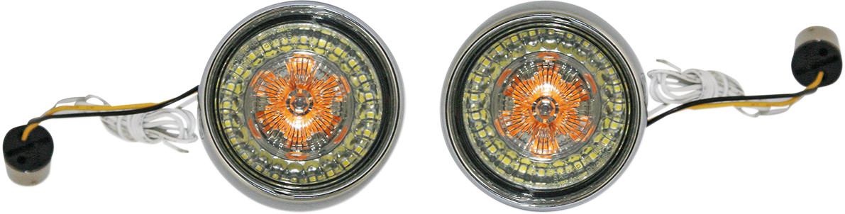 Custom Dynamics ProBEAM Dynamic Ringz LED Turn Signals For HDI Harley Bullet Style Turn Signals