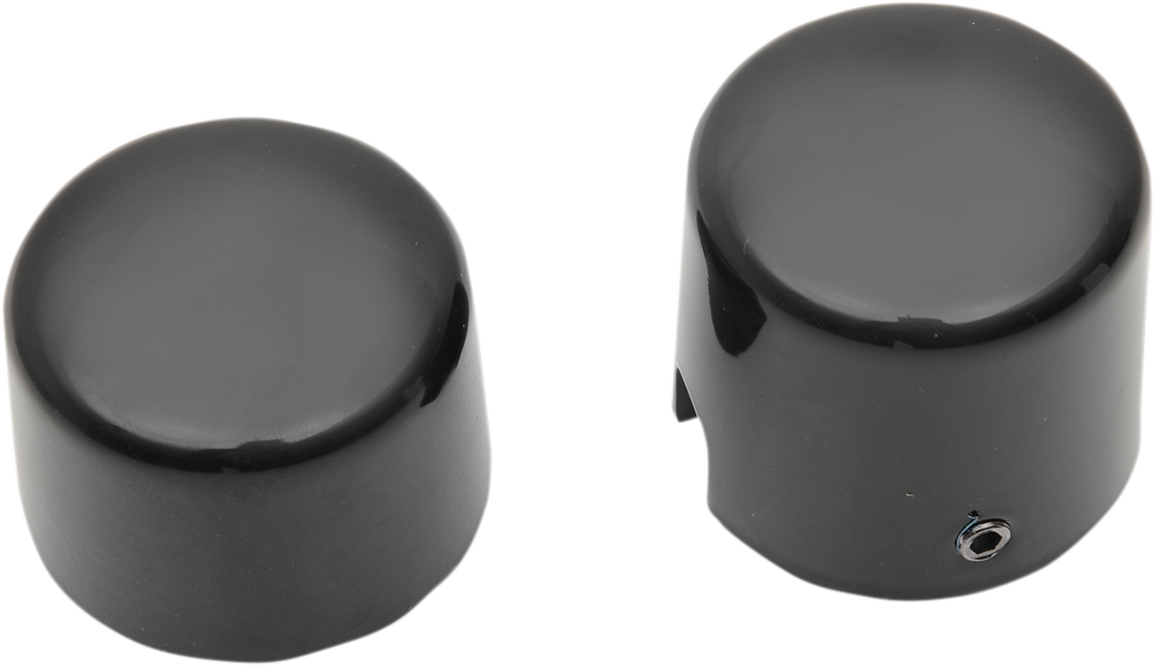 Drag specialties Axle Caps - Black - Rear - Pair - '00-'07 Softail Harley Davidson