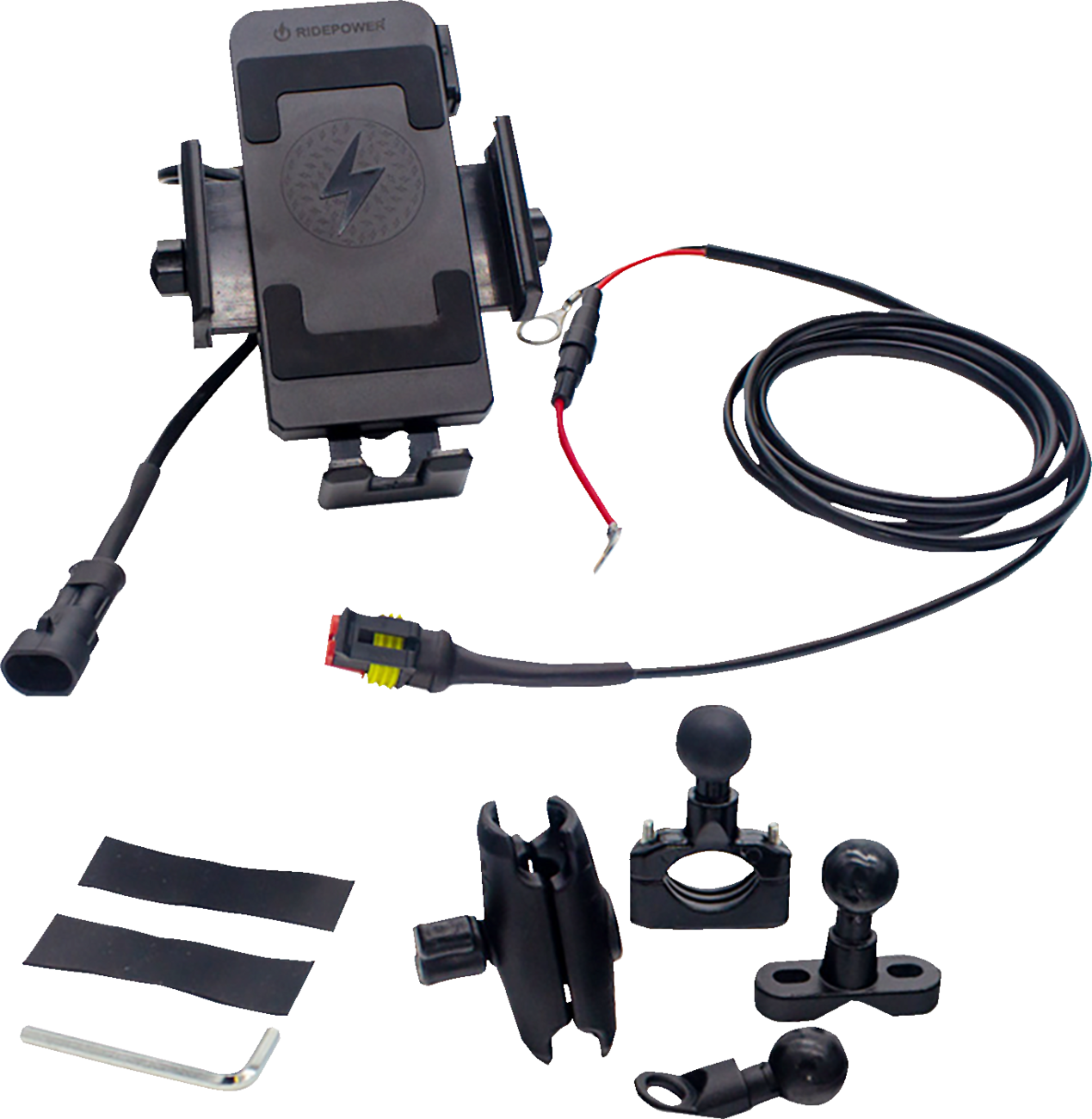 RIDEPOWER Phone Inductive Wireless Charging Mount with Quick Disconnect Power Cable