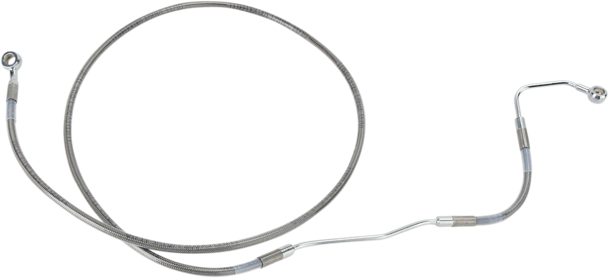 Drag specialties Brake Line - +4" - Stainless Steel - ABS Harley Davidson