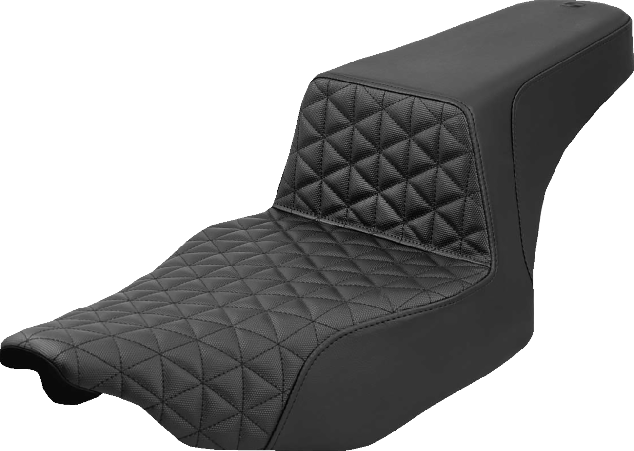 Saddlemen Extended Step-Up Seat - Tri-Gripper - Black - FLH/FLT '23-'25 Harley Davidson