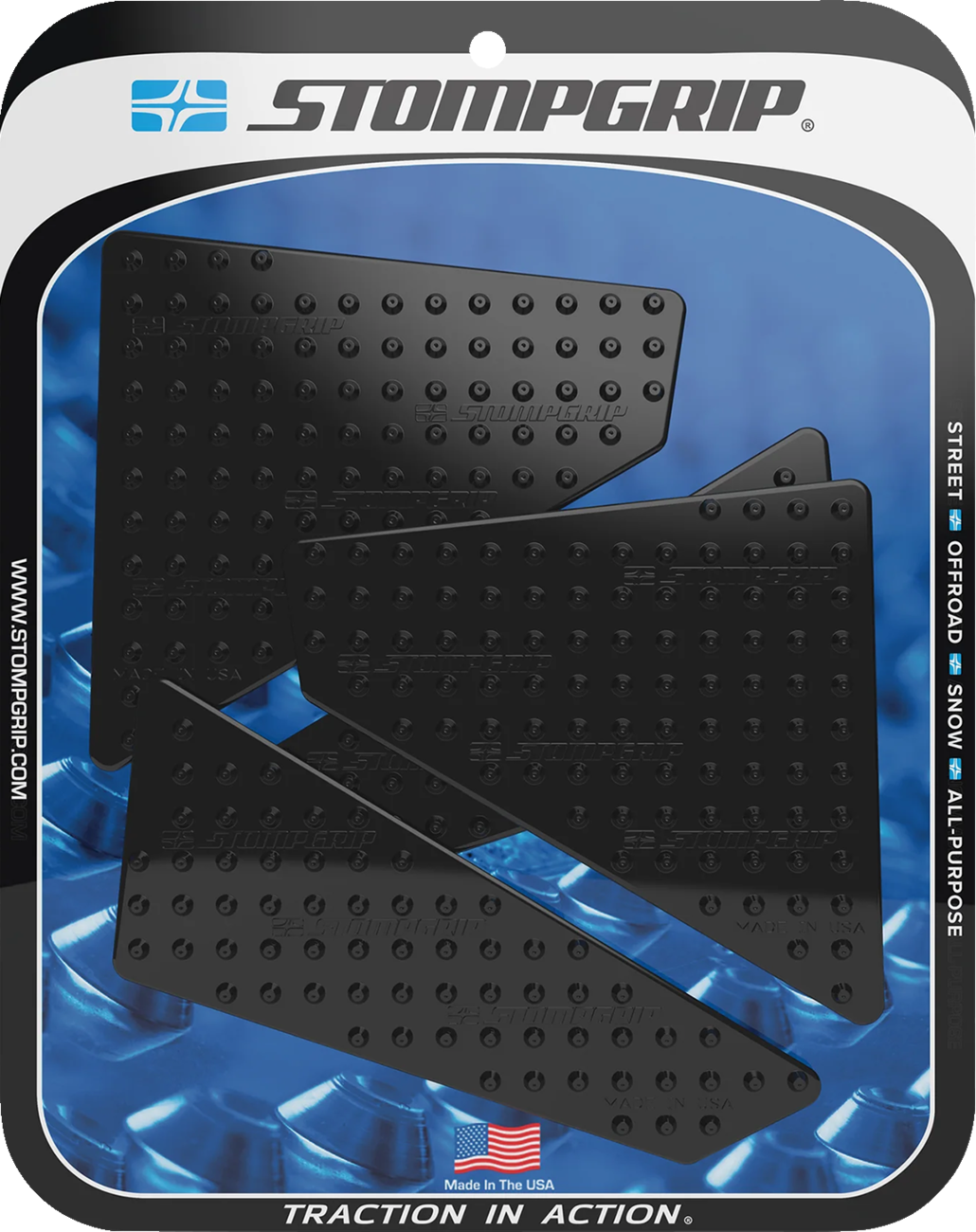 Stompgrip Traction Pad Tank Grips - Volcano - Black - 1390 Super Duke R EVO 2024-2025 KTM 1390 Super Duke R Evo