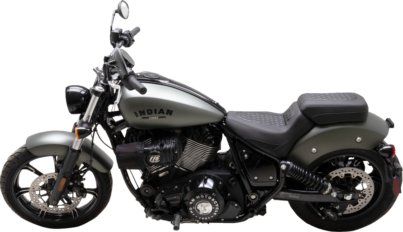 Mustang Squareback Solo Seat For Indian Chief 2022-2025