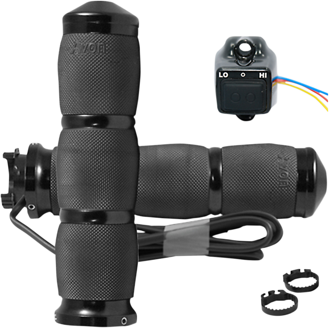 Avon grips Heated Grips - Air Cushion - Metric - Black Honda/Kawasaki/Suzuki/Triumph/Yamaha/Victory