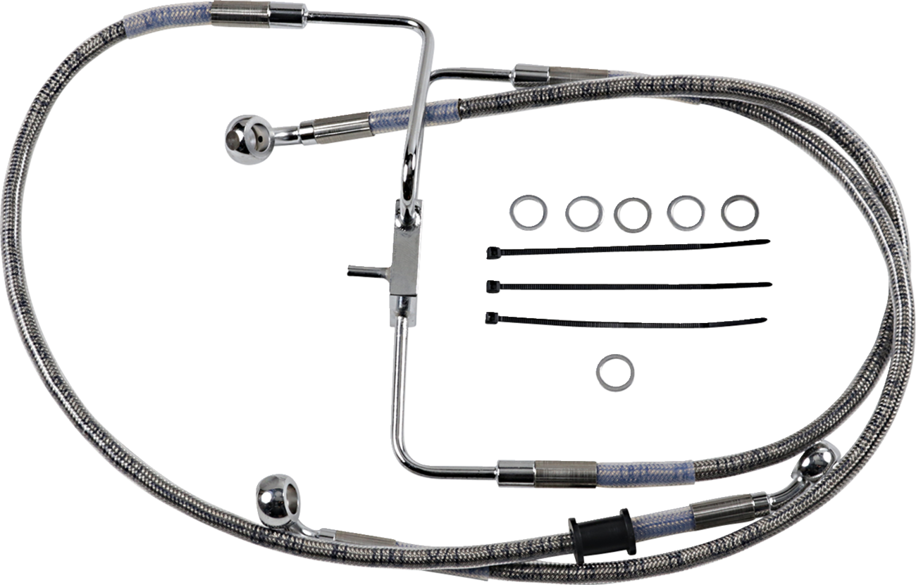 Drag Specialties Extended Length Stainless Steel Brake Line