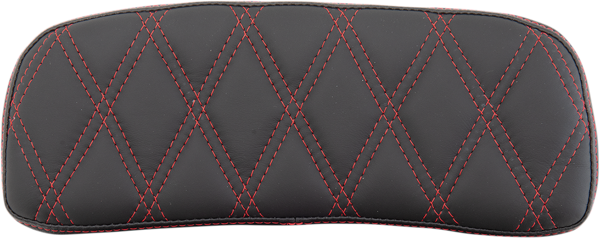 Drag Specialties Black Red Stitched Vinyl Chopped Tour Pack Pad for Harley
