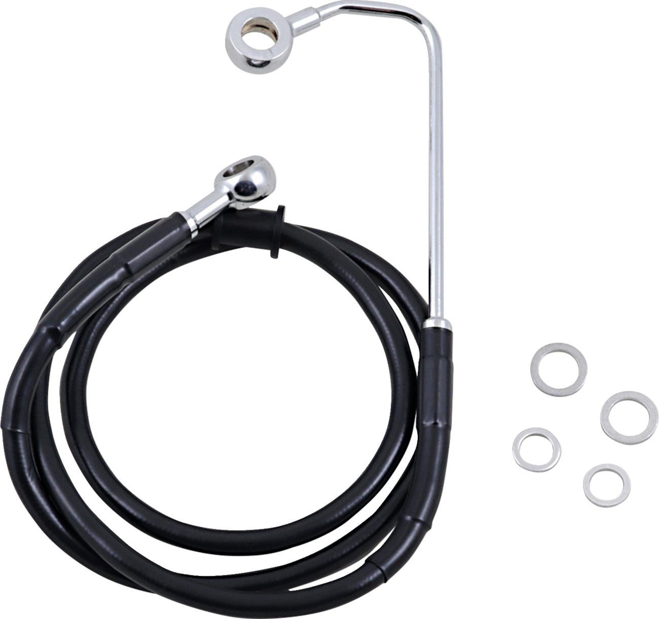 Drag specialties Brake Line - +6" - Black - '15-'17 Softail 2015-2017 Harley Davidson FLSTC Heritage Softail Classic