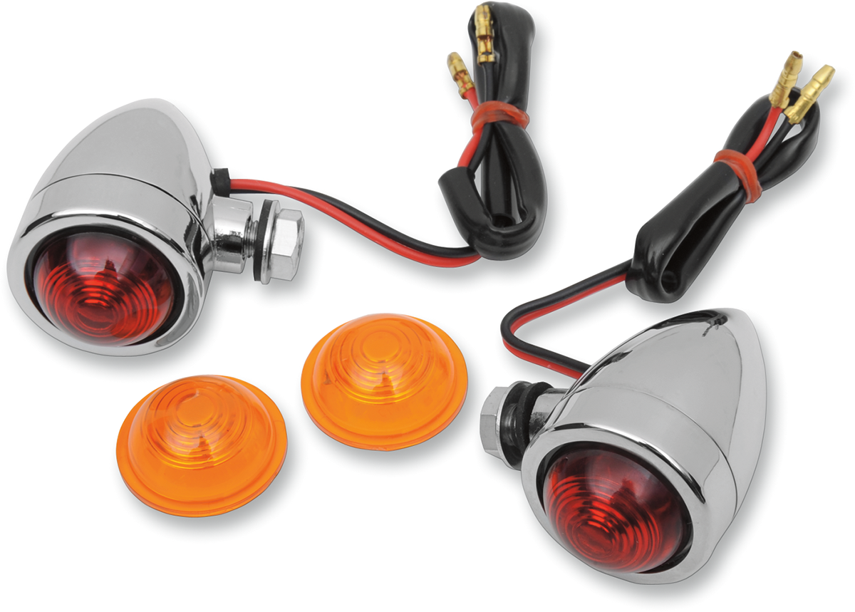 Sleek LED Mini Turn Signals For Harley Davidson – Amber & Red Running Lights