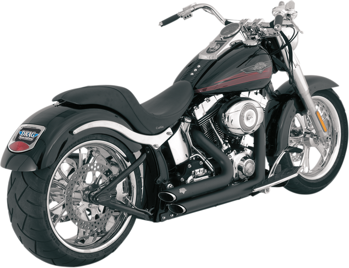 Vance & hines Shortshots Staggered Exhaust System - Matte Black Ceramic Harley Davidson