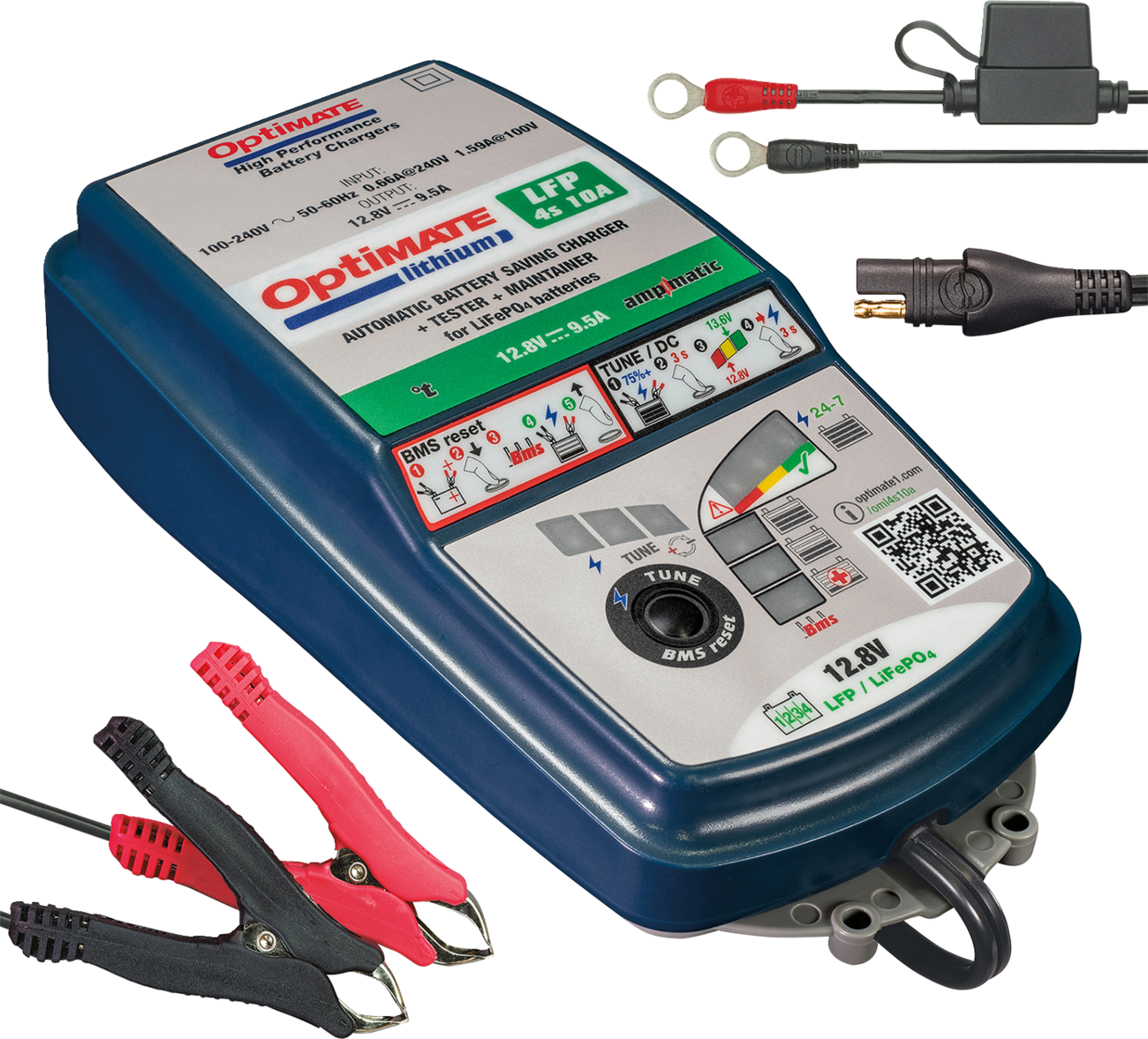 Optimate™ Lithium LFP 4S 10A Battery Charger