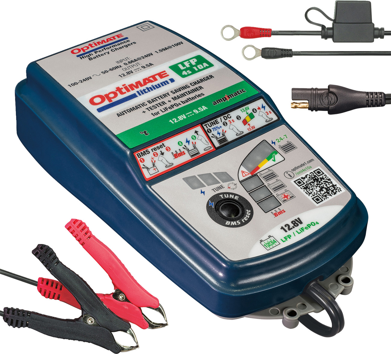 Optimate™ Lithium LFP 4S 10A Battery Charger