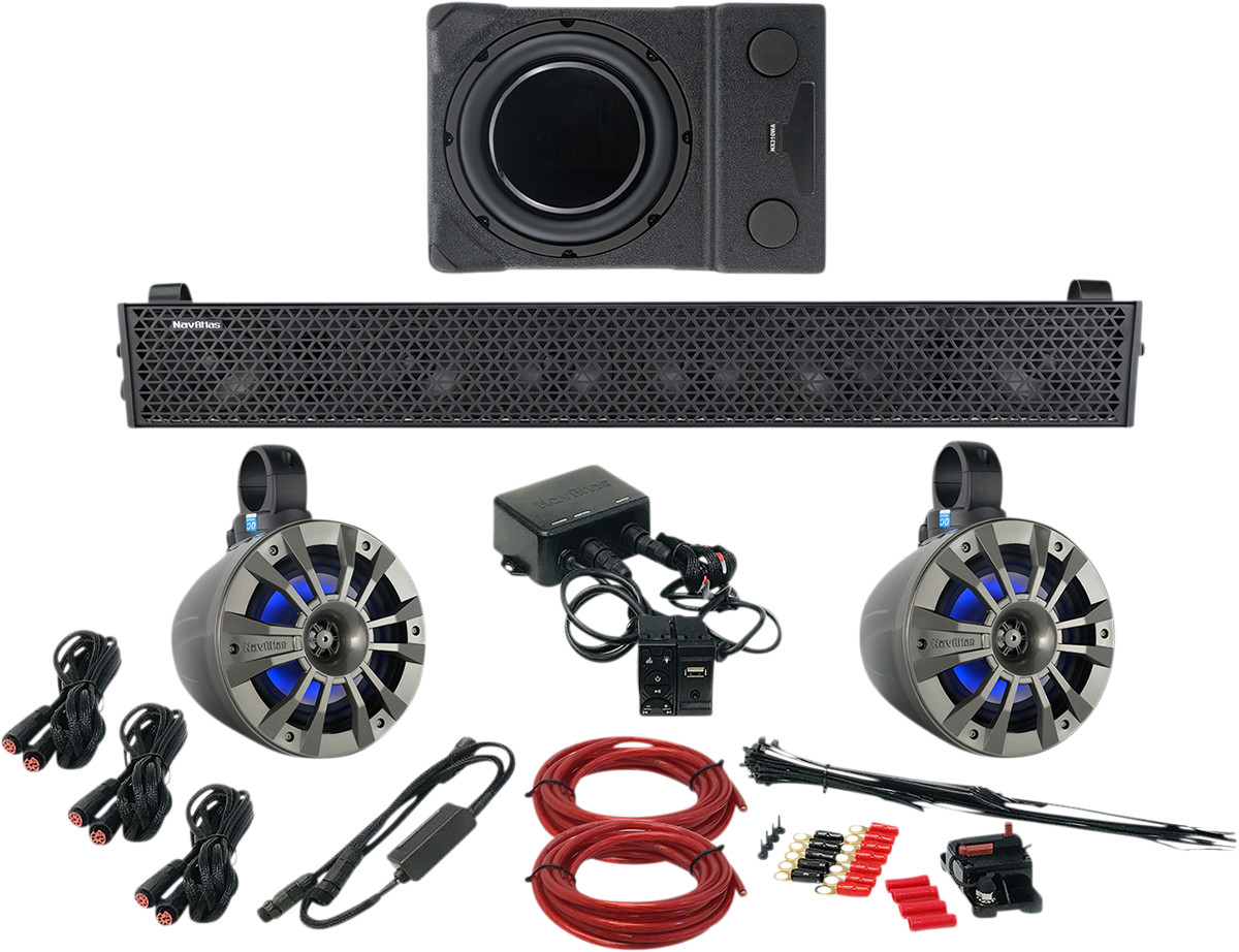 NavAtlas Zone 4 Audio Kit With Bluetooth Rocker Switch Can-Am Maverick X3 MAX 2017-2021