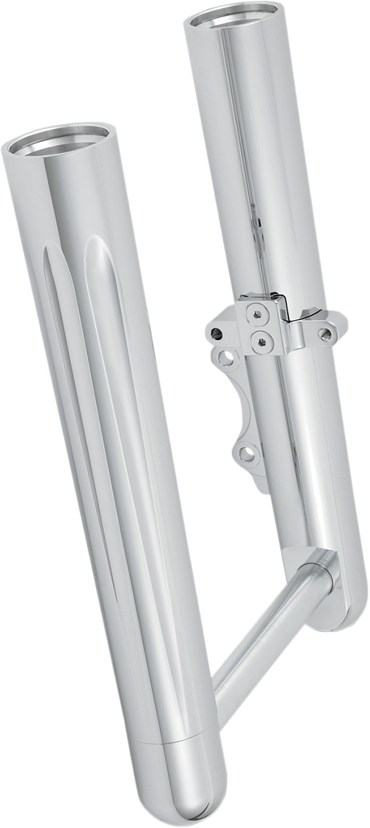 Arlen ness Fork Legs - Chrome - Deep Cut - Dual Disc Harley Davidson