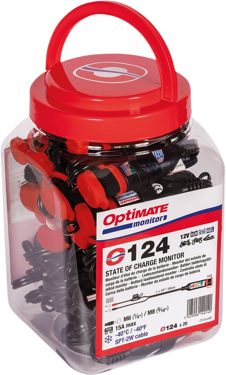 Tecmate Optimate™ Permanent Power Lead with Battery/Charge Status