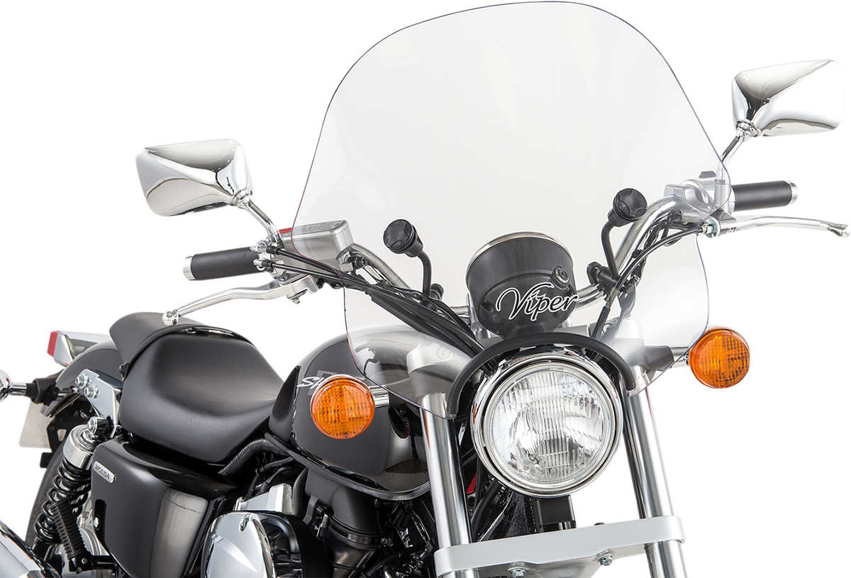 Slipstreamer Viper Windshield - Clear Harley Davidson/Honda/Kawasaki/Suzuki/Triumph/Yamaha/Indian/Moto Guzzi
