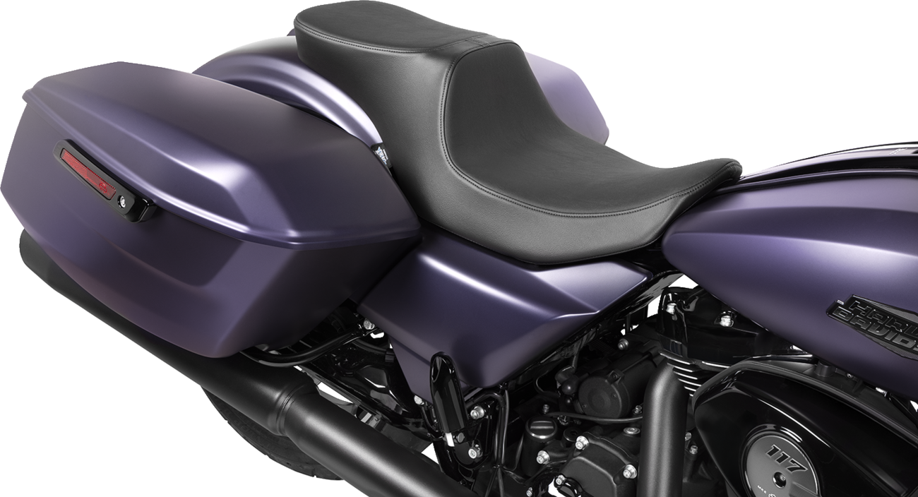 Drag specialties seats Predator 2-Up Seat - Vinyl - Smooth - w/o Backrest - FLTR/FLHX '23-'24 Harley Davidson
