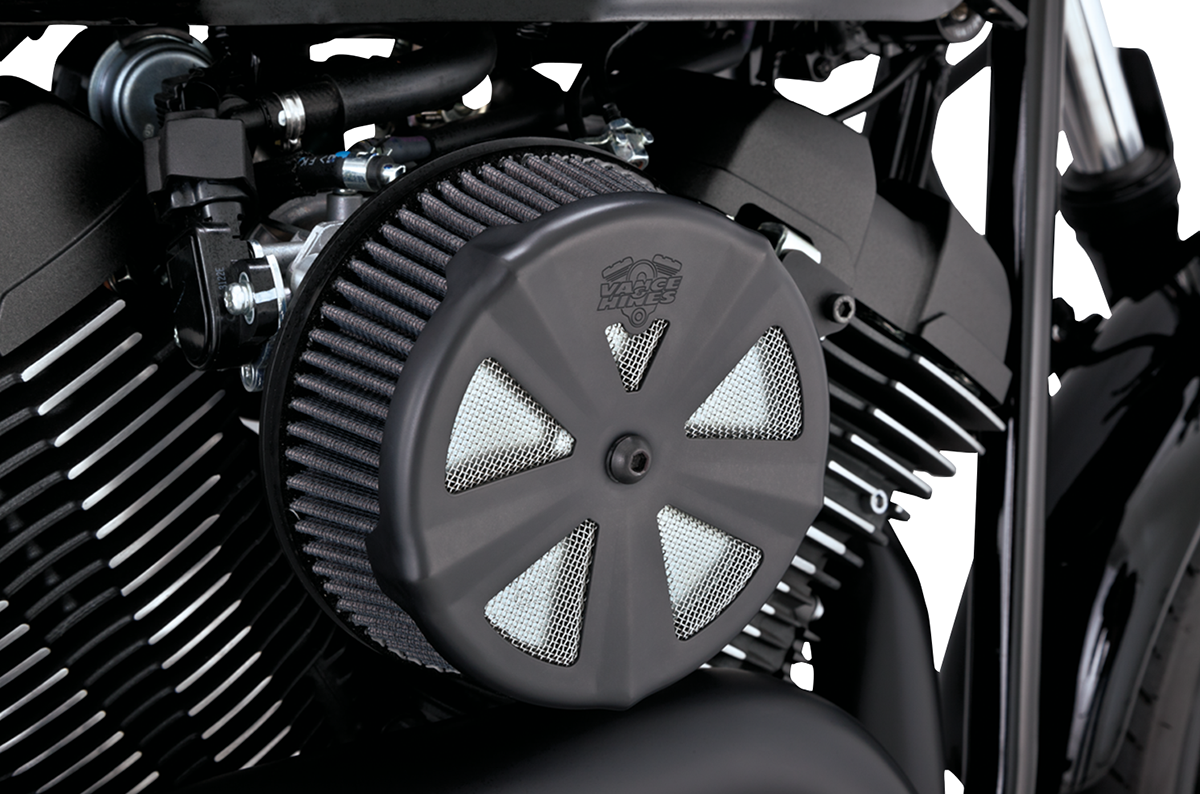 Vance & Hines Black Skullcap Crown VO2 Naked Air Filter Insert for Harley