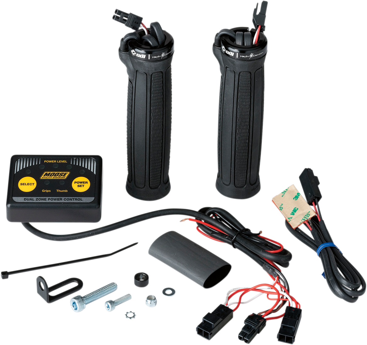 MOOSE OFFROAD Clamp-On Dual Zone Heated Grip Kit for ATVs