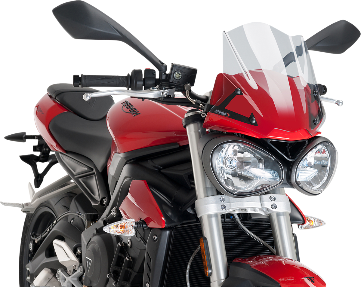 Puig hi-tech parts New Generation Windscreen - 12-1/4" - Clear - Street Triple 765 2018-2019 Triumph Street Triple 765
