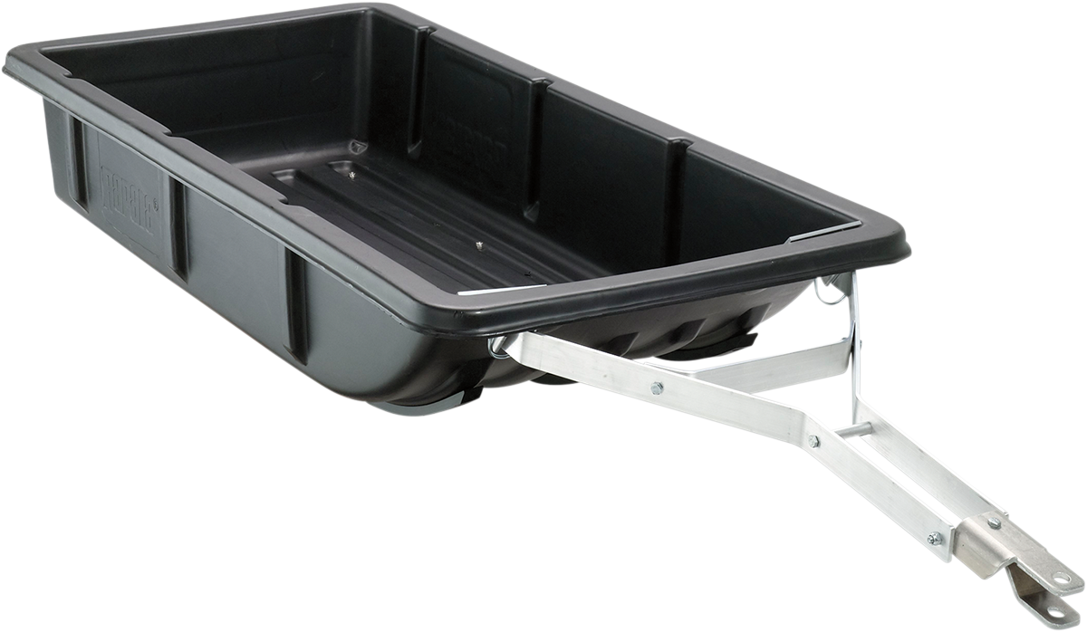 Moose Black ATV Snowmobile Rear Molded Plastic Cargo Tub & Tow Bar Kit