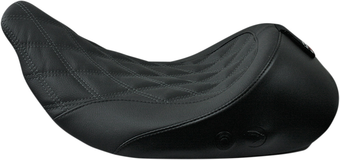 Danny gray Airhawk Bigseat™ - with Backrest - Double Diamond w/ Charcoal Stitch - FL '08-'23 Harley Davidson