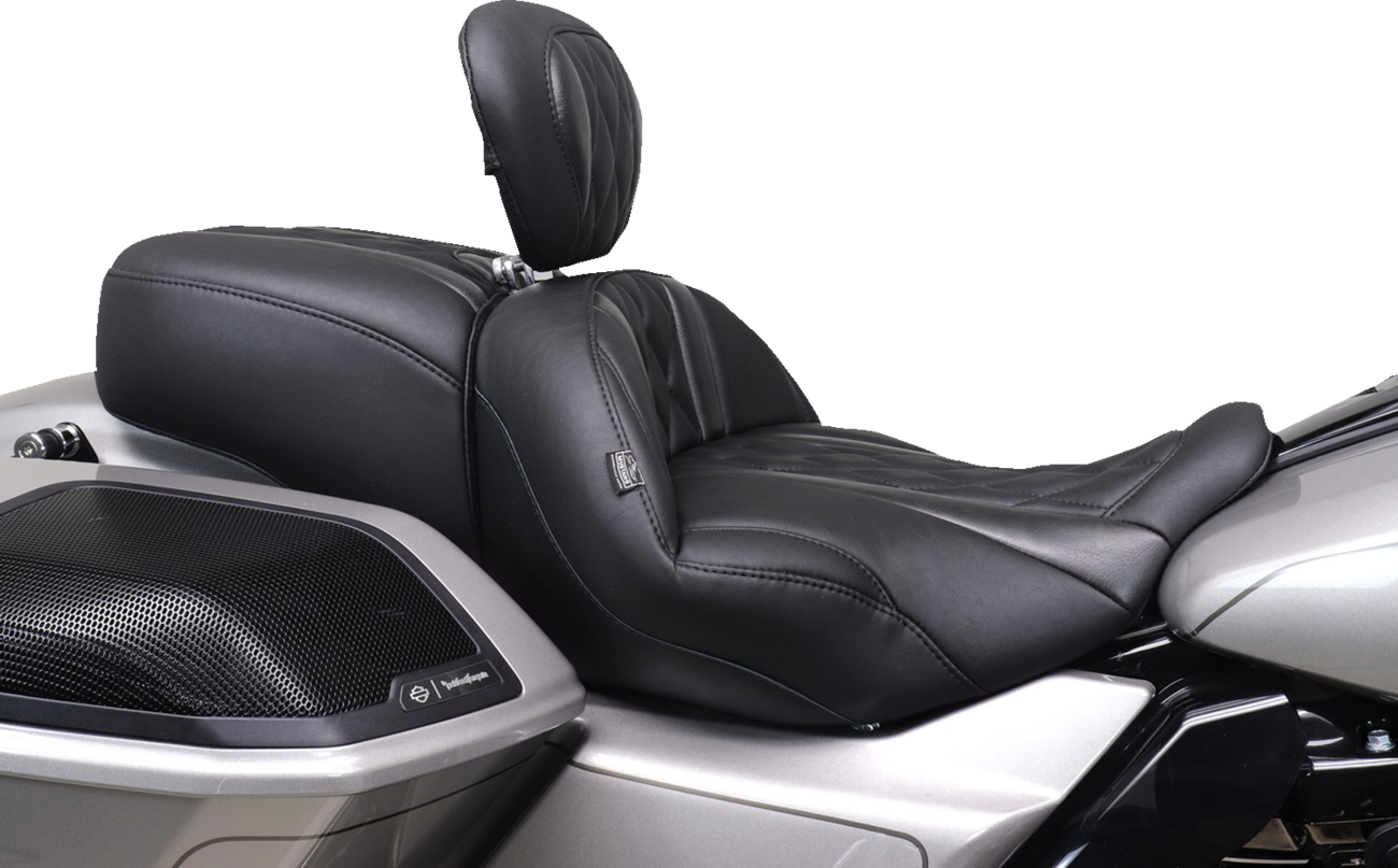 Mustang Super Touring Deluxe Diamond Driver Backrest For Harley FLHX / FLTRX 2023-2026