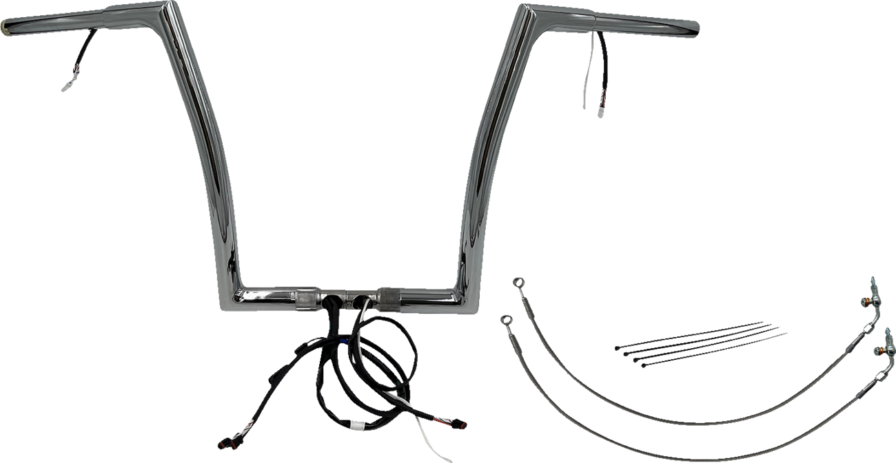 Fat Baggers Inc. 1 1/4" Wired Flat Top Handlebar Kit For Harley Road Glide 2016-2020