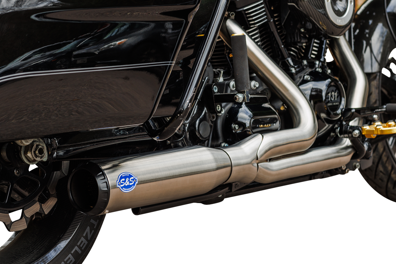 S&S Cycle 50-State Qualifier 2 Into 1 Stainless Exhaust For Harley Touring 2017-2025