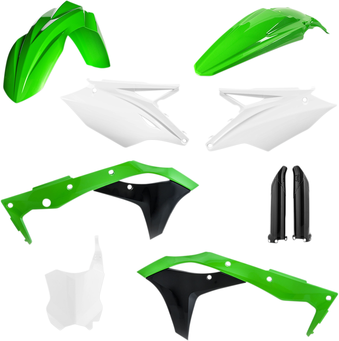 Acerbis Full Replacement Body Kit - '20 OEM Green/White/Black 2018-2018 Kawasaki KX250F