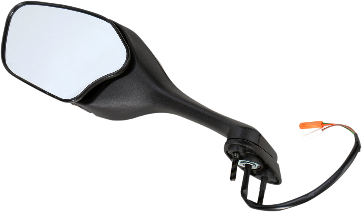 Emgo Mirror - Side View w/Integrated Lighting - Polygon - Black - Left 2008-2010 Honda CBR1000RR