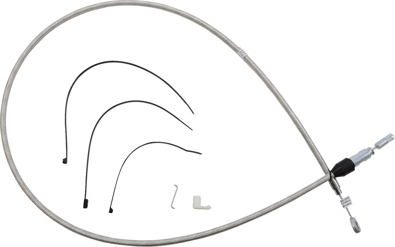 MAGNUM SHIELDING Polished Stainless Quick Connect Upper Clutch Cable