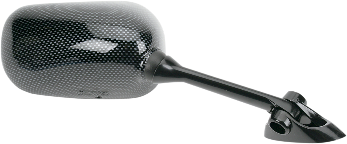 Emgo Mirror - Side View - Black/Carbon Fiber - Rectangle - Right - Suzuki