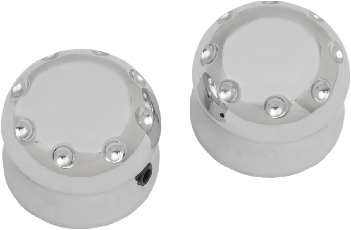 Covingtons Dimpled Front Axle Caps For Harley Touring 2008-2025