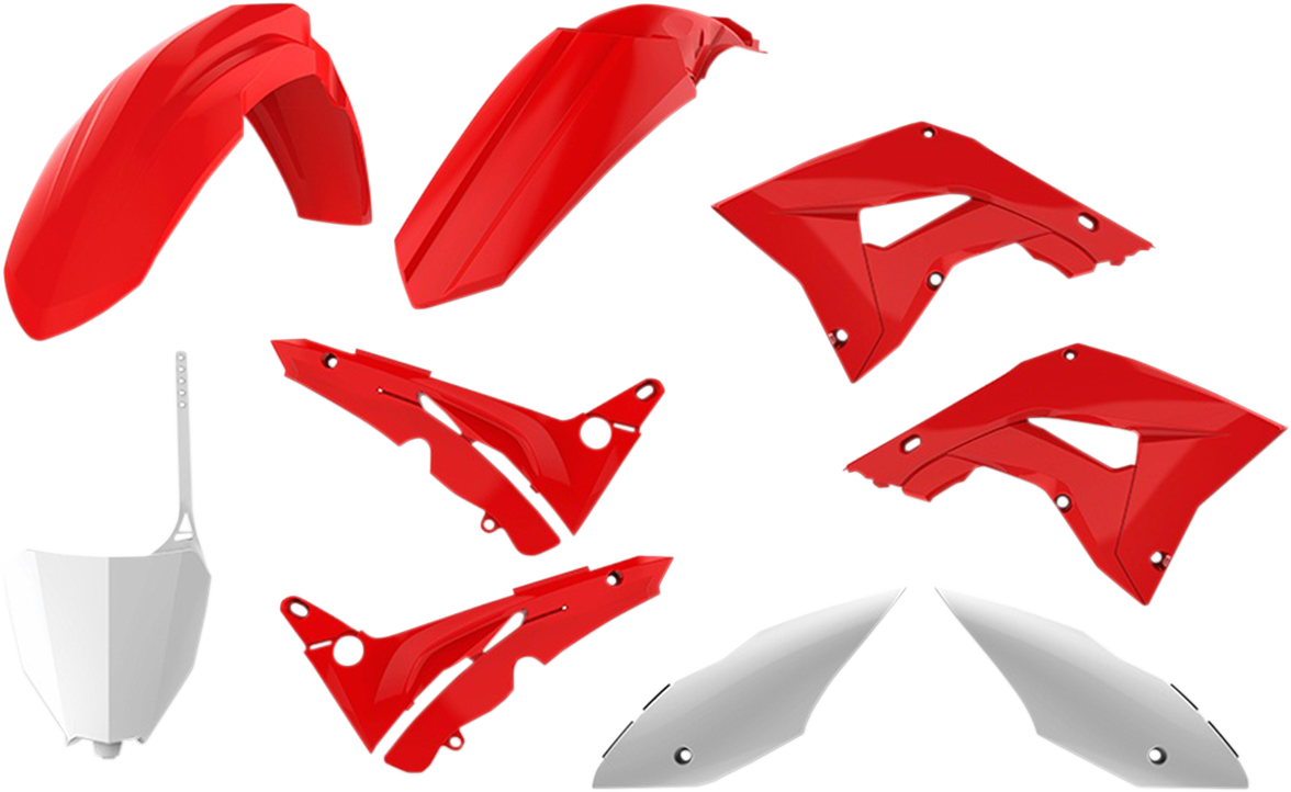 Polisport Restyled Body Kit - Complete - OEM Red/White - CR 125R/250R 2002-2007 Honda CR125R / 2002-2007 Honda CR250R