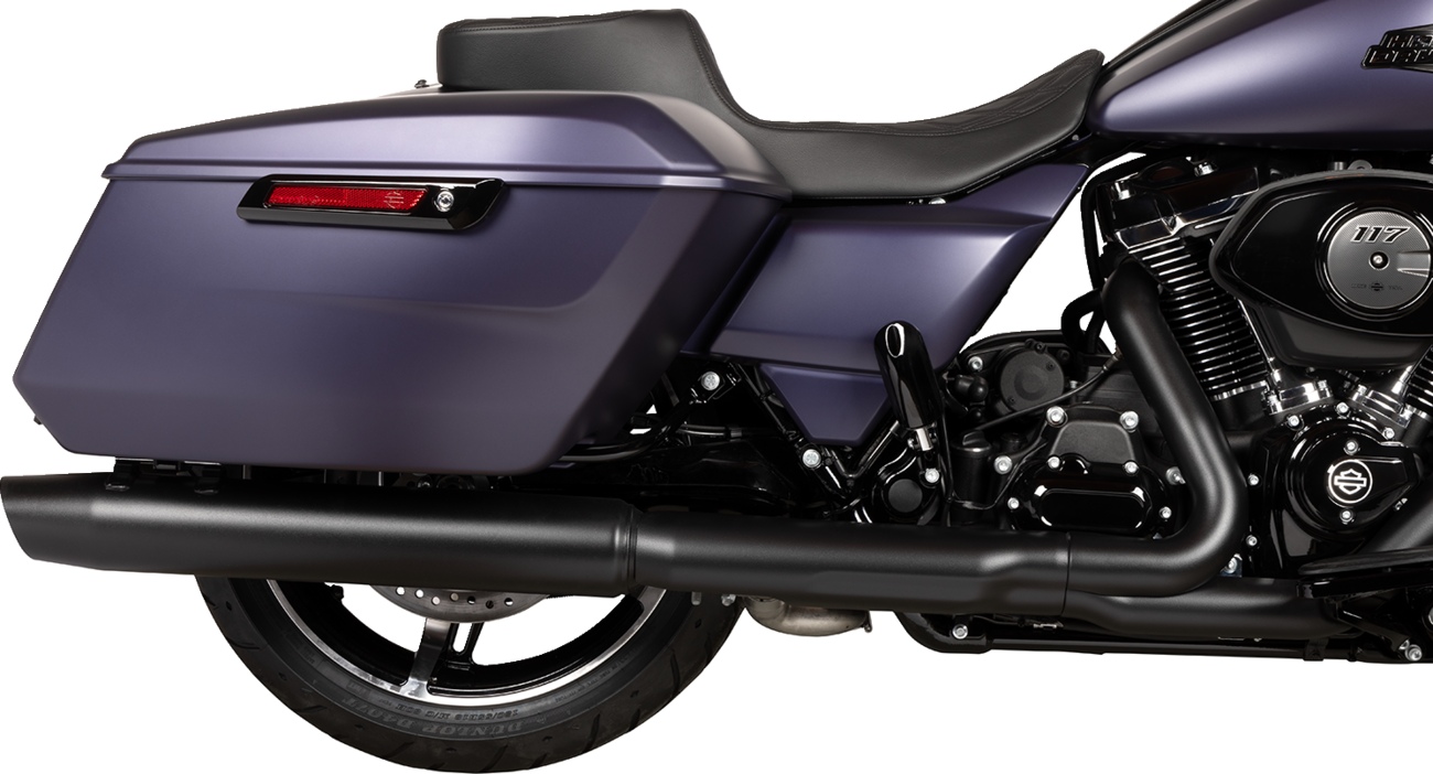 Drag specialties seats Performance Predator 2-Up Seat - Vinyl - Black Double Diamond Stitch - FLHX/FLTR '23-'24 Harley Davidson
