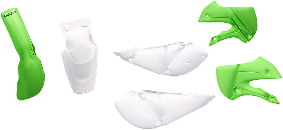 Acerbis Standard Replacement Body Kit - '12 OEM Green/White Kawasaki/Suzuki